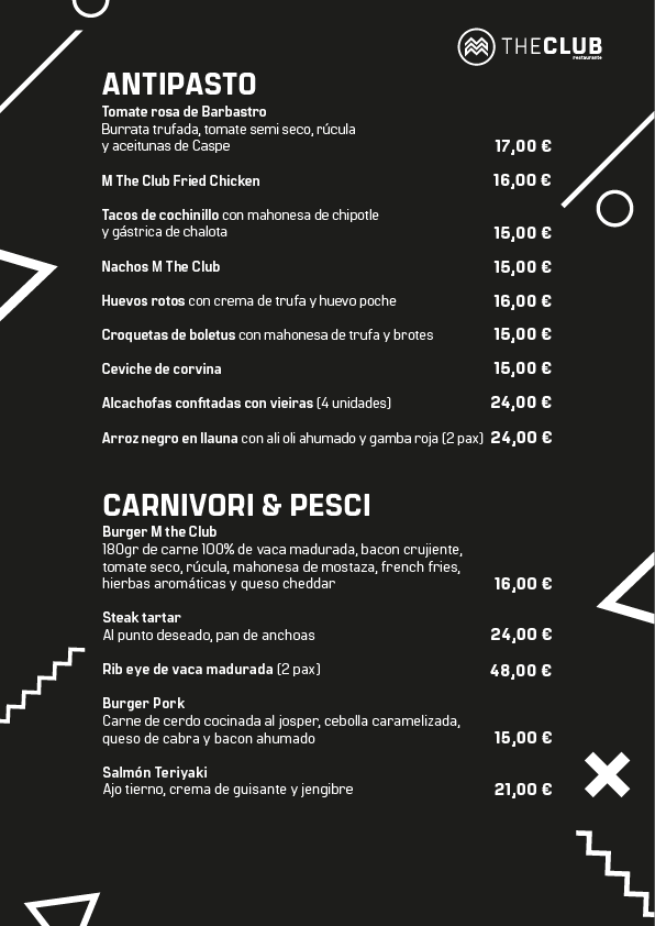 Menu M The Club-1